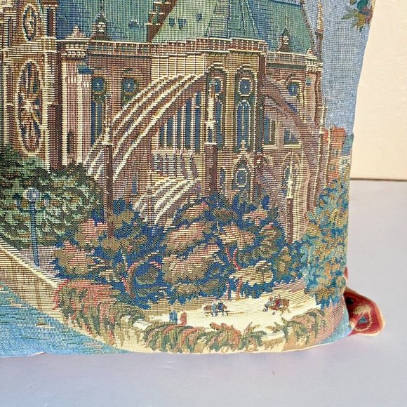 Paris Large European Tapestry Cushion Pillow Cover Home Decor 18x18" no Infill - Picture 3 of 13